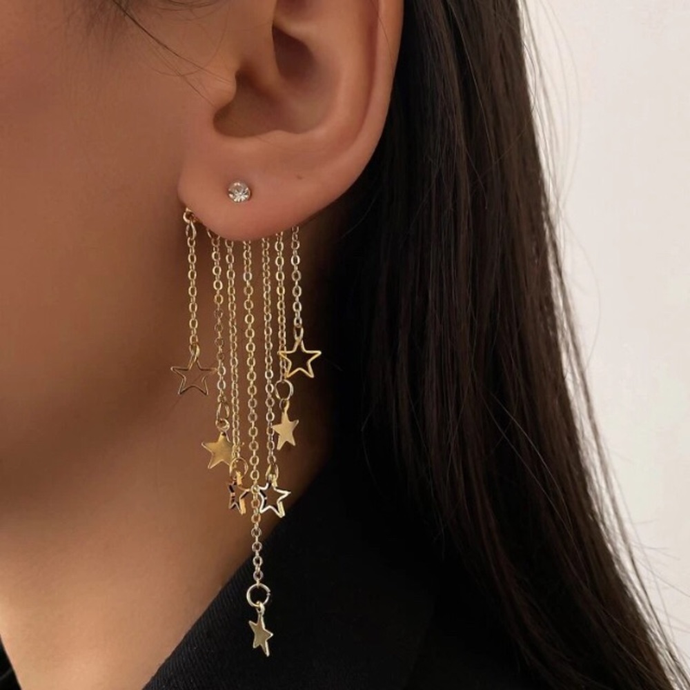 Star Tassel Decor Earrings